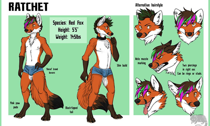 Fury Scetch Reference Draw furry reference sheet furry character fursona reference sheet ...