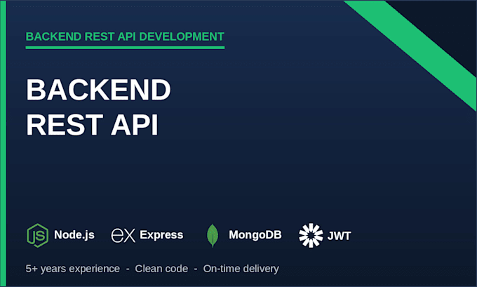 build a backend rest API with node js express and mongodb