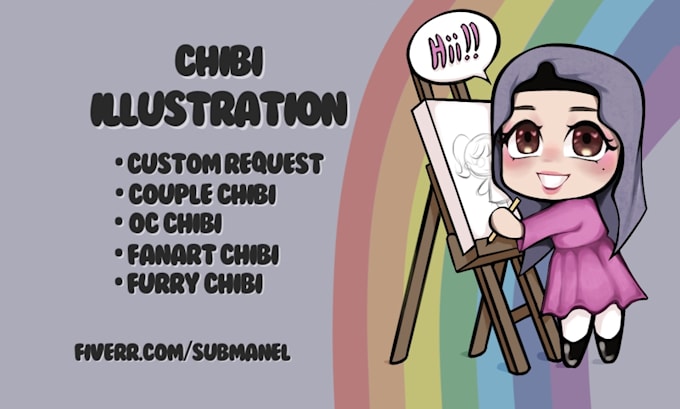 draw chibi art including couples and furries