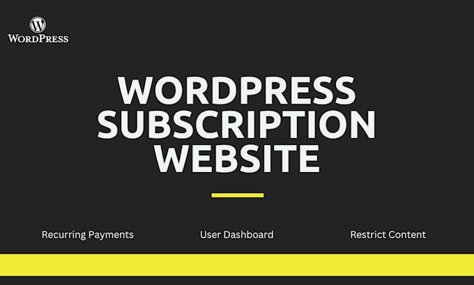 build wordpress subscription website