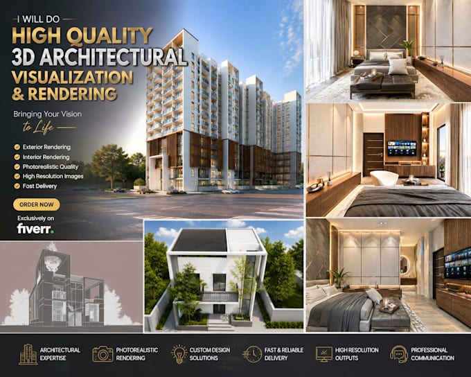 do high quality 3d architectural visualization and rendering