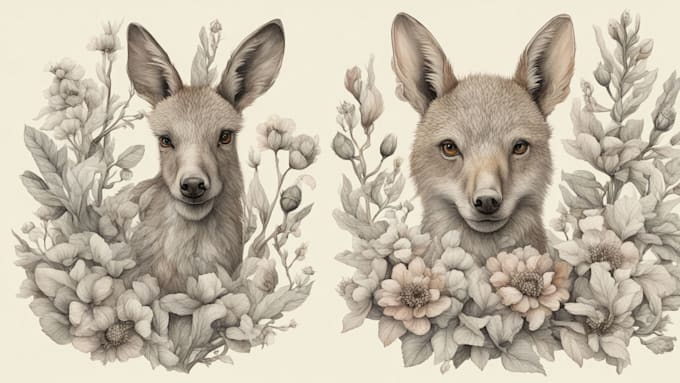 draw animal and botanical illustrations
