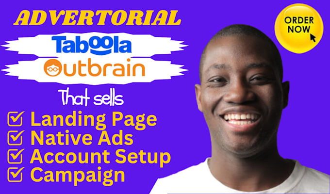 Create advertorial landing page for native ads and outbrain taboola