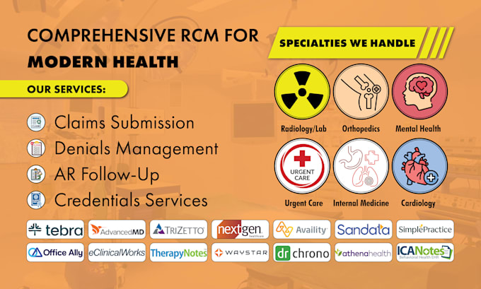 handle end to end medical billing rcm and provider credentialing