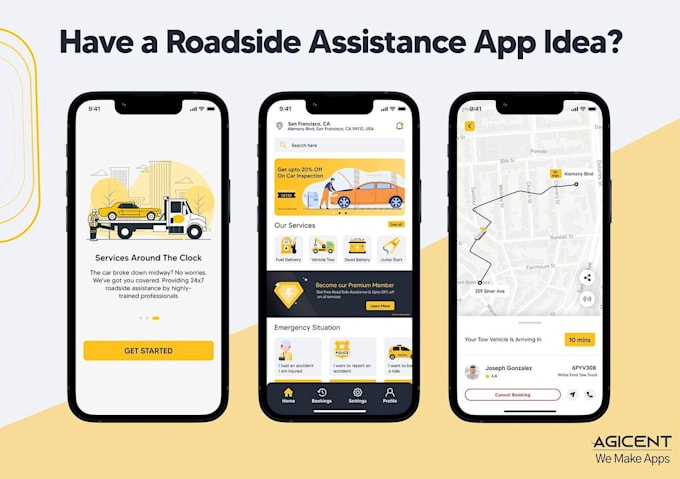 create good roadside assistance app like uber