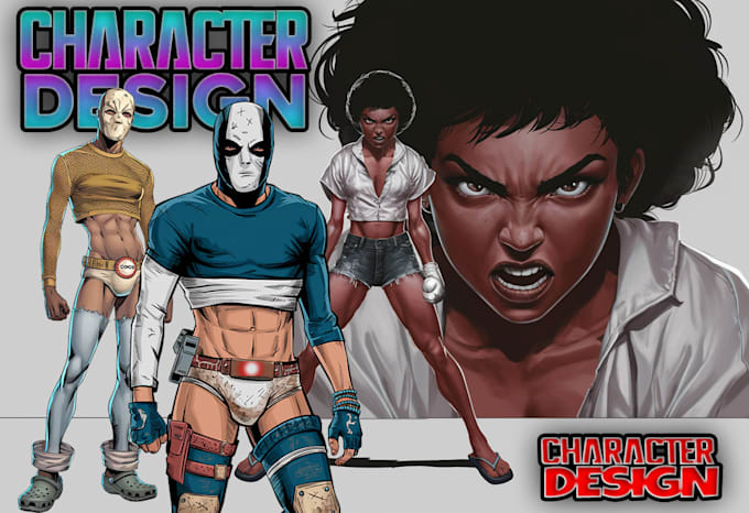 Colorful Comics Character Design Do amazing character designs for your comic, game, or animation by ...