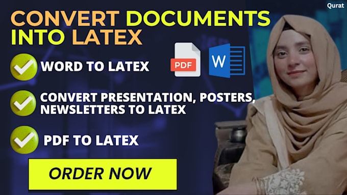 convert pdf or word document to latex overleaf within 24 hours