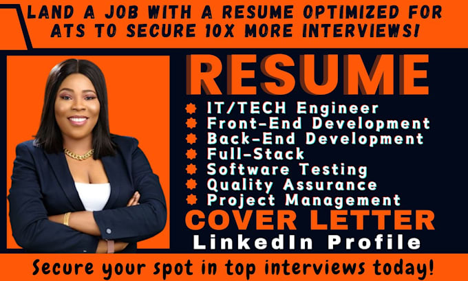 write pro resume as an engineer for frontend, backend, full stack, QA, sdet