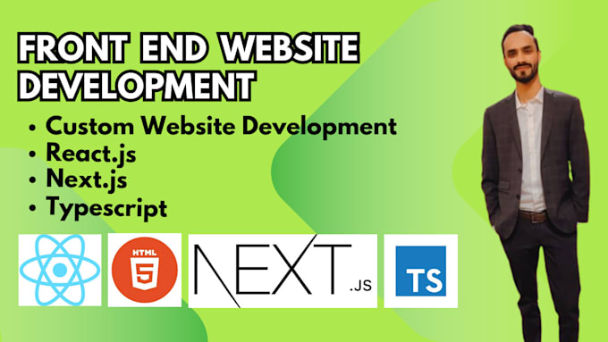 do react js, next js, typescript web app frontend