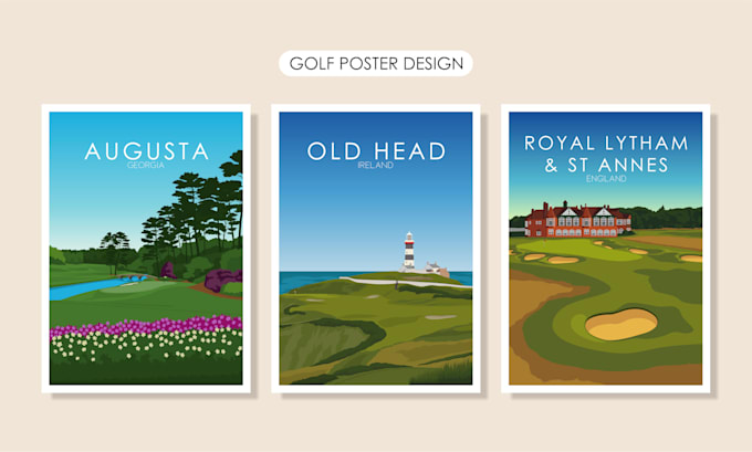 do golf poster for any place you want