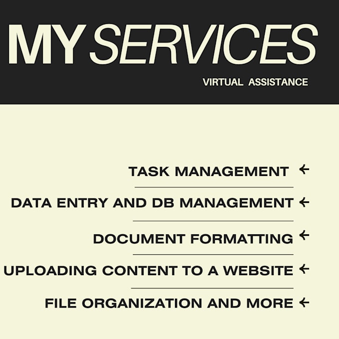 be your virtual assistant for admin support and organization