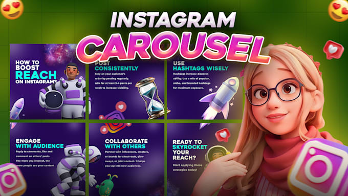 design unique instagram carousel posts