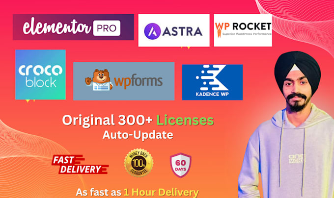 install elementor pro astra pro crocoblock pro divi original lifetime updates