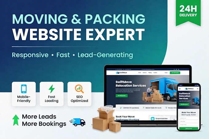 develop a responsive wordpress website for moving and packing services