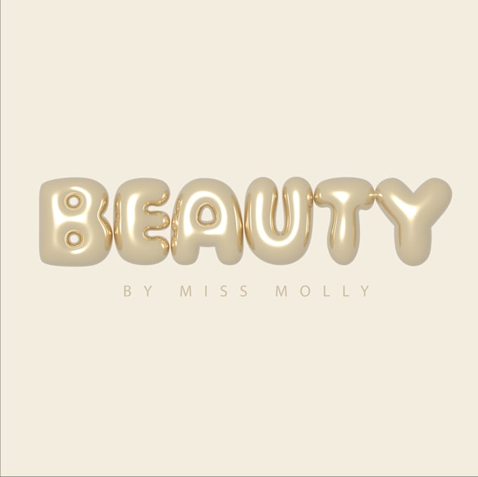 create a unique bubble font 3d logo design
