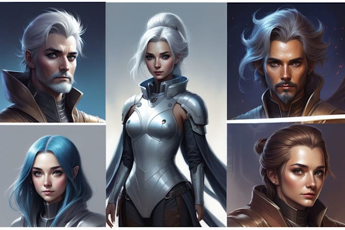 draw fantasy or sci fi concept character