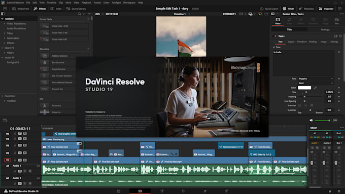 edit videos using davinci resolve fusion