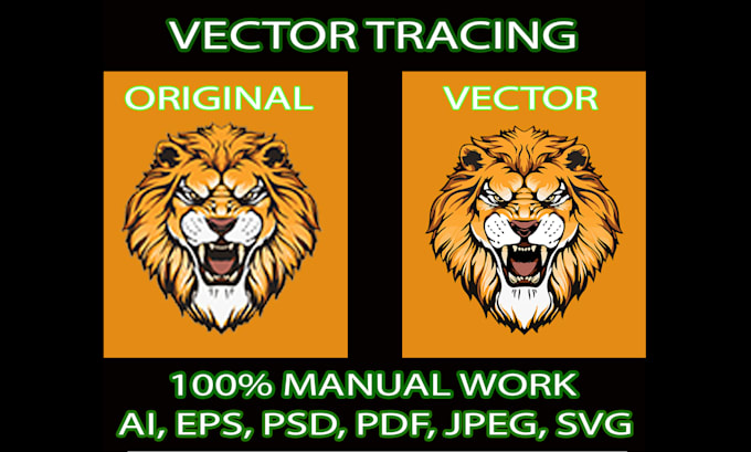 vector tracing, vectorized, redraw to logo and images