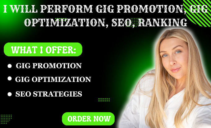 Do fiverr gig promotion, gig optimization, seo, ranking by Tikky6 | Fiverr