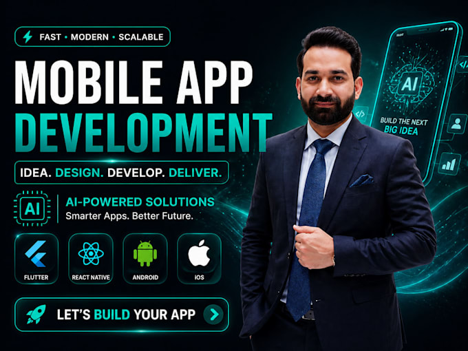 android ios mobile app development with react native flutter