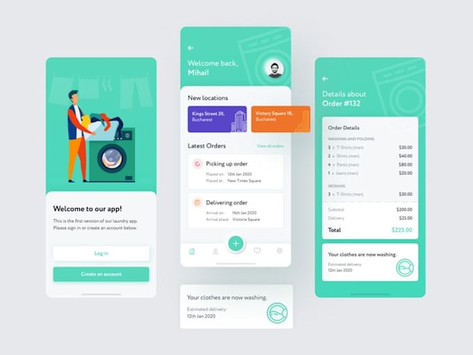 develop android laundry app, ios dry cleaning app, house cleaning app, clean app