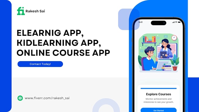 develop ebook learning app, elearning app, online course app and website