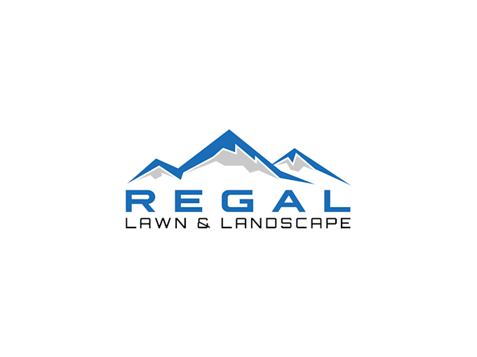make a minimalist lawn and landscape logo design