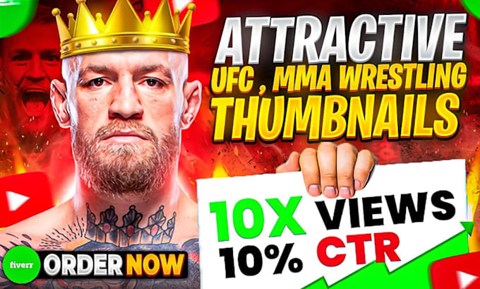create all type niches wrestling thumbnails within 1 hour