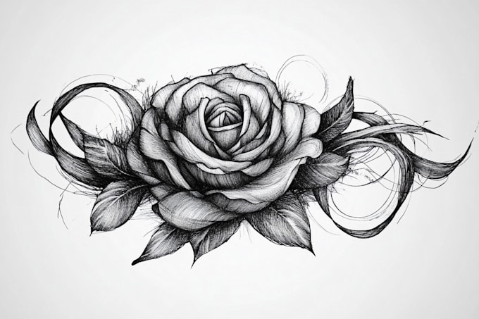 make a black and white tattoo design for you