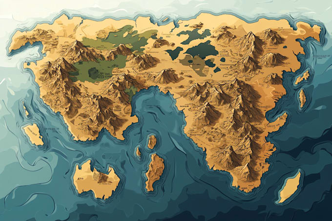 Draw vector map in illustrator by Ericsourton | Fiverr