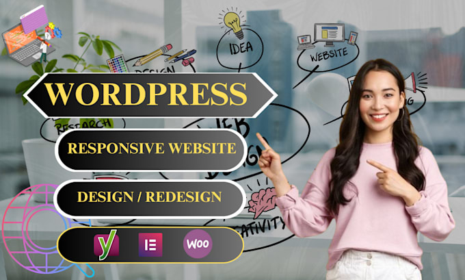 do wordpress website design and redesign with responsive