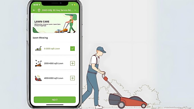 develop lawn mowing service, lawn mowing app, garden service app