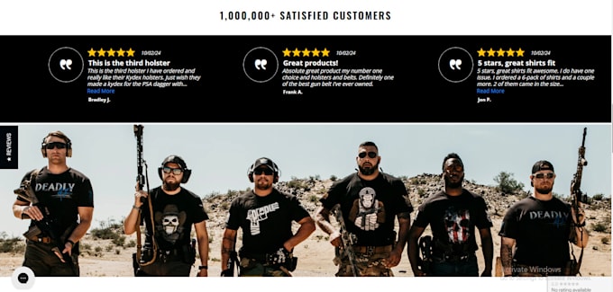 design gun shopify website firearm store ammunition website machine gun website