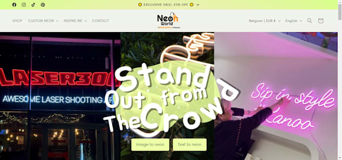 neon shopify website car light shopify store nitro website