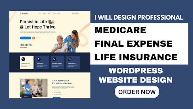 design life insurance website medicare website final expense website design