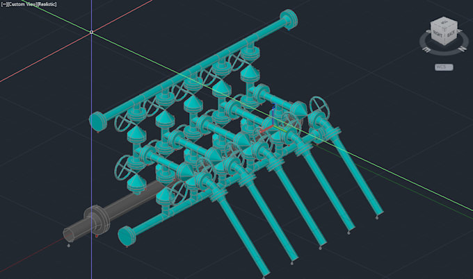 make a 3d piping drawing