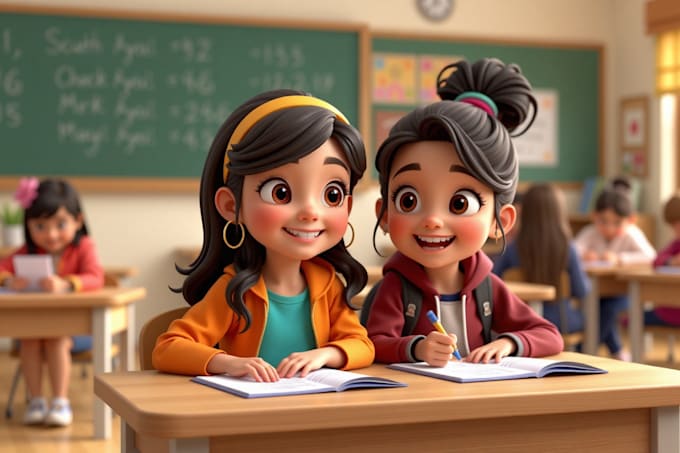 design high quality 3d children story book illustration, formatting and layout