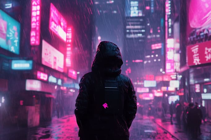 Draw a cyberpunk futuristic city art for you by Tsaoneaga | Fiverr
