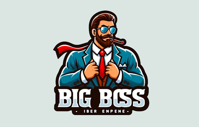 make an amazing big boss, king, mafia mascot logo in one day