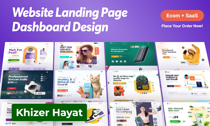 design landing page, dashboard in figma
