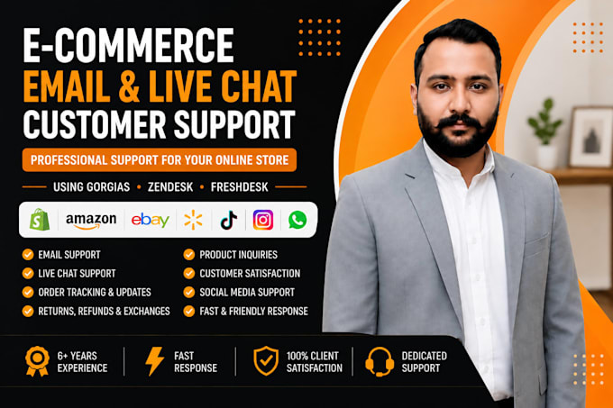 provide professional ecommerce email and live chat support