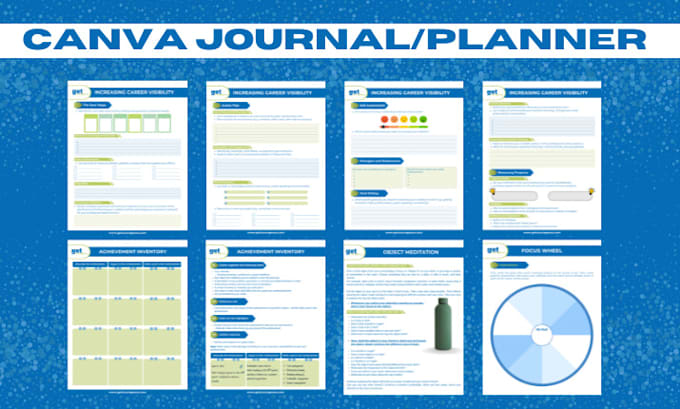 design custom editable journal,planner ,workbook using canva