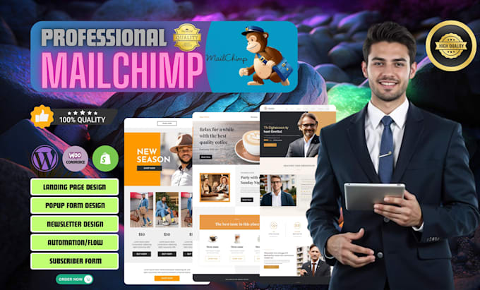 design mailchimp email template and newsletter