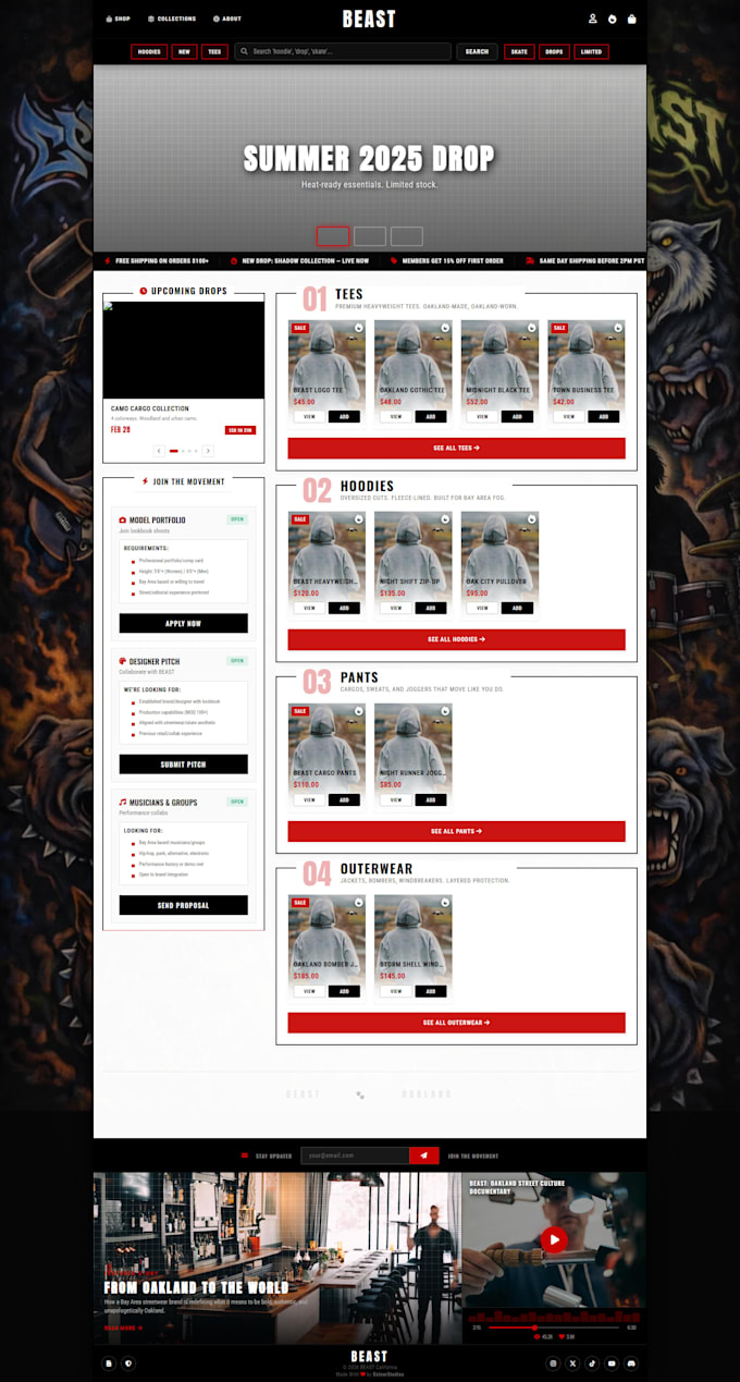 frontend development custom websites and designs