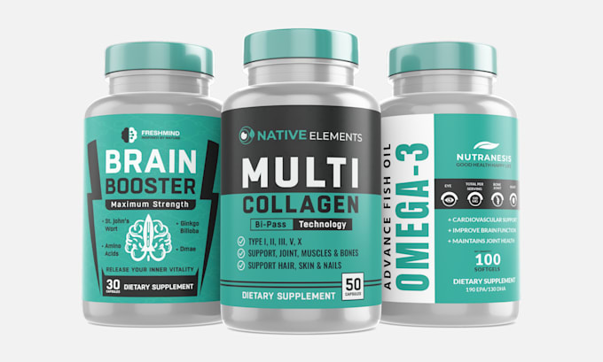 make supplement label, product label design, bottle label
