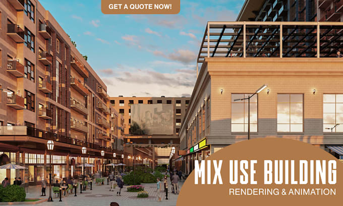 Do mix use building render apartment design by Archnabeel | Fiverr