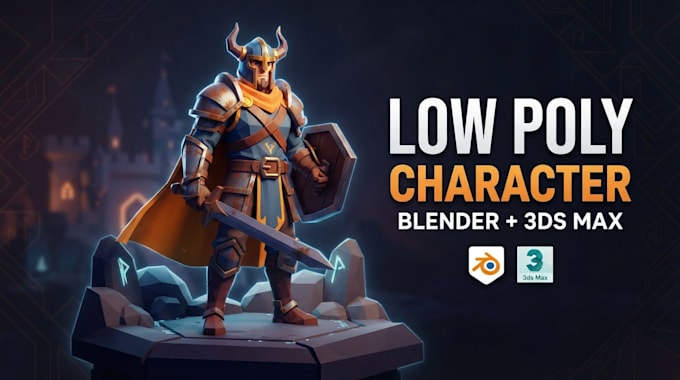 create game ready low poly 3d character model