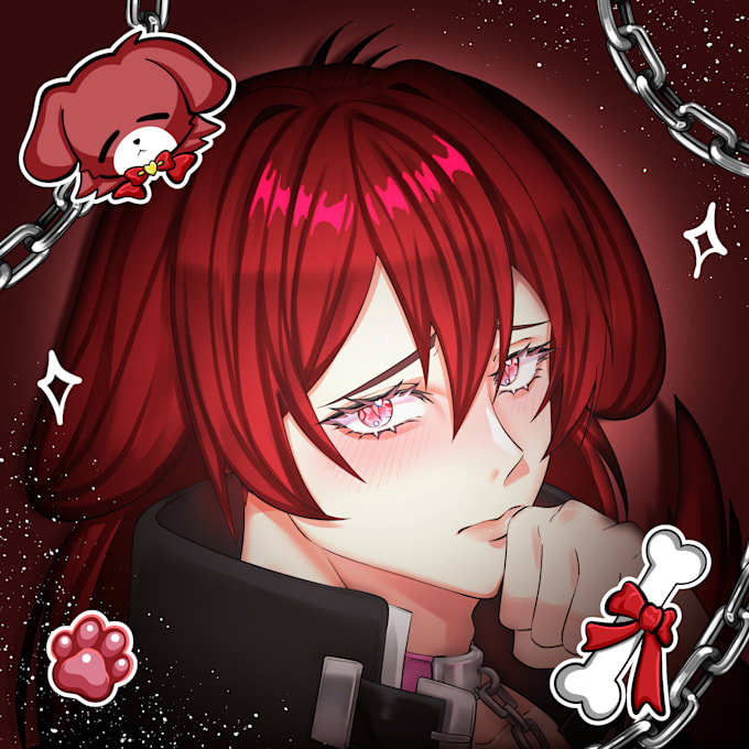 draw anime art illustration for profile picture or pfp vtuber oc fanart