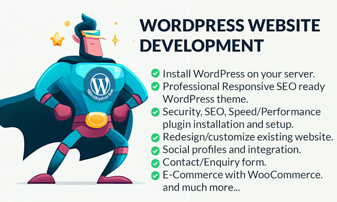 create professional responsive wordpress website, SEO ready
