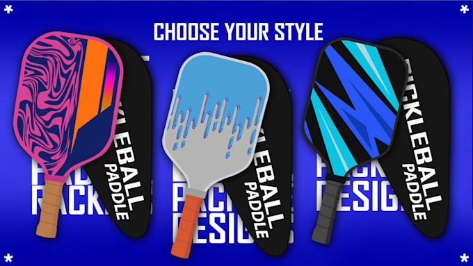 create pickleball paddle rackets, bag, full package designs
